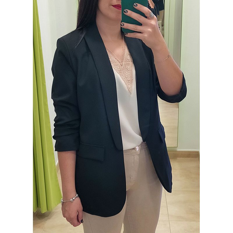 Blazer Manga Recogida Negra - Imagen 2