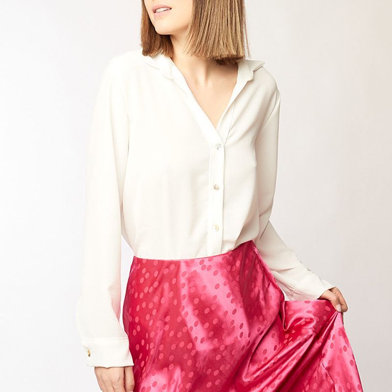 Camisa Botones Nácar Blanco