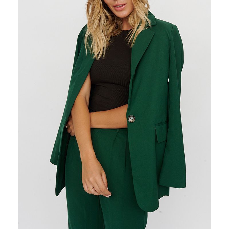 Blazer Traje Verde Botella
