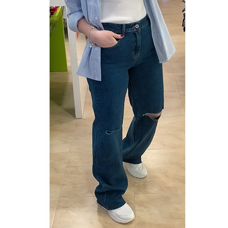 Jeans Wide Leg Rotos