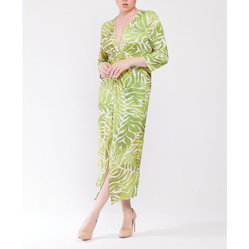 Vestido Midi Nudo Pistacho