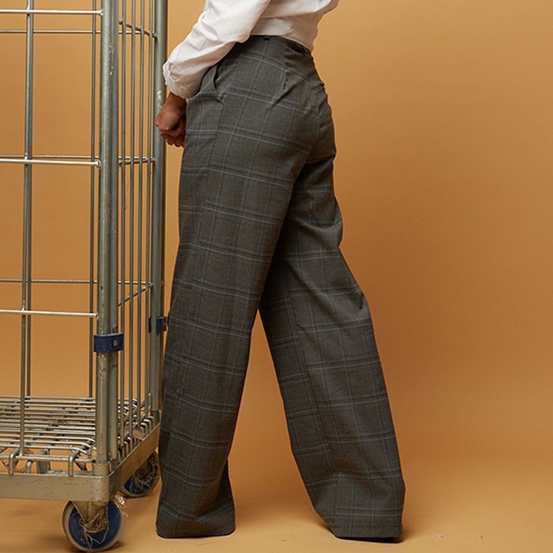 Pantalón Ancho Cuadros - Imagen 3