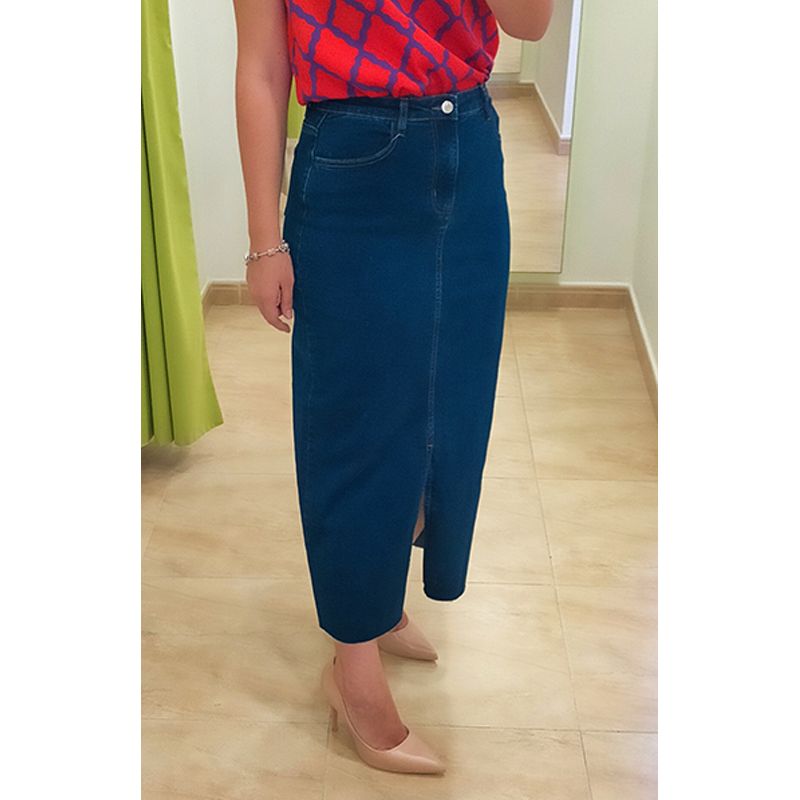 Falda Denim Larga
