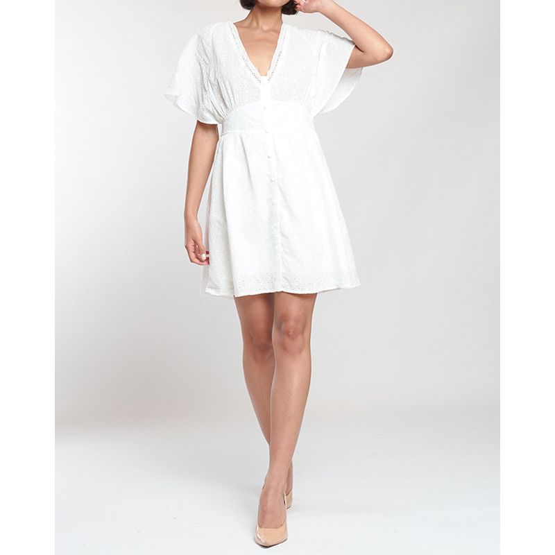 Vestido Corto Bordado Ibicenco