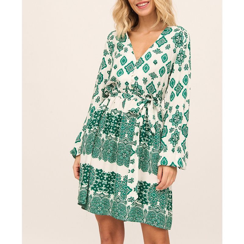 Vestido Estampado Inca Verde