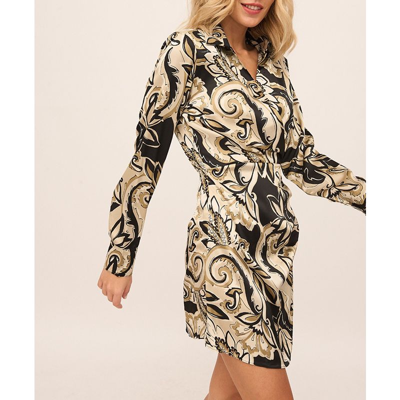 Vestido Estampado Champagne