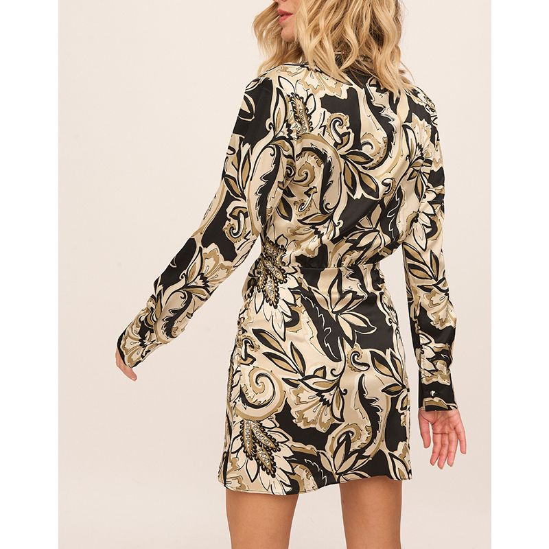 Vestido Estampado Champagne - Imagen 3