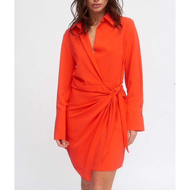 Vestido Cruzado Naranja