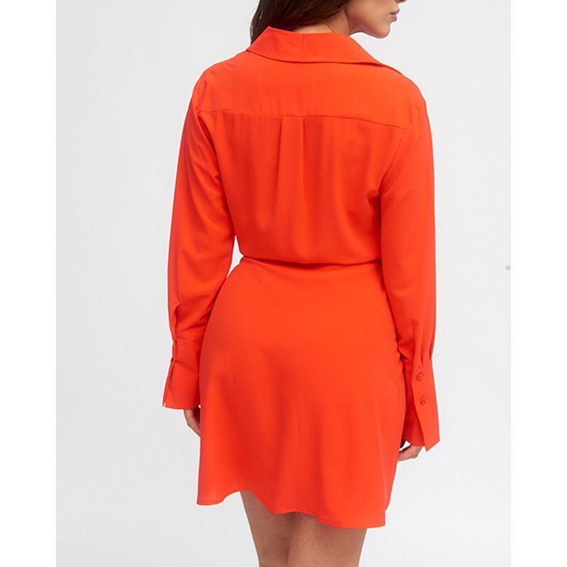 Vestido Cruzado Naranja - Imagen 3