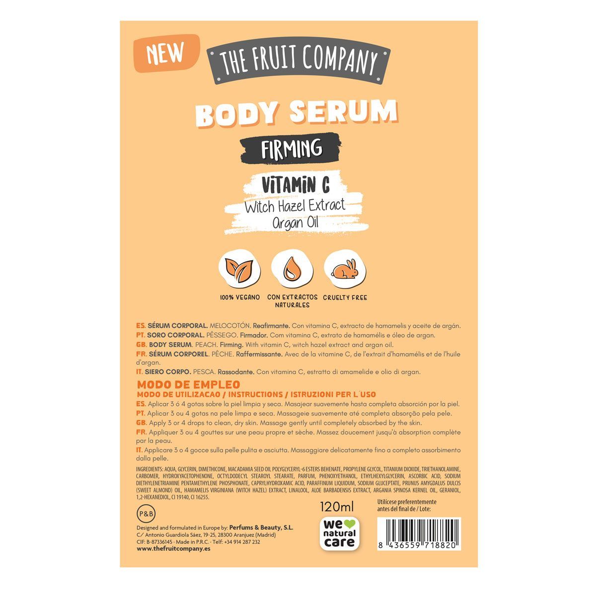 Body Serum Reafirmante Melocotón 120 ml - Imagen 4