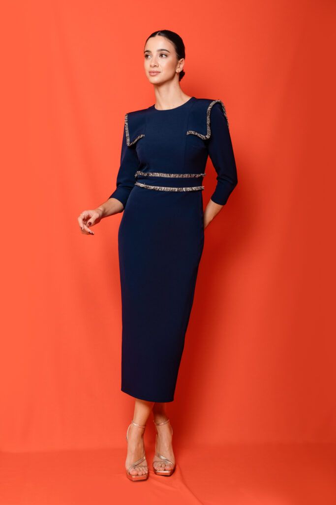 Vestido Pasamanería Marino