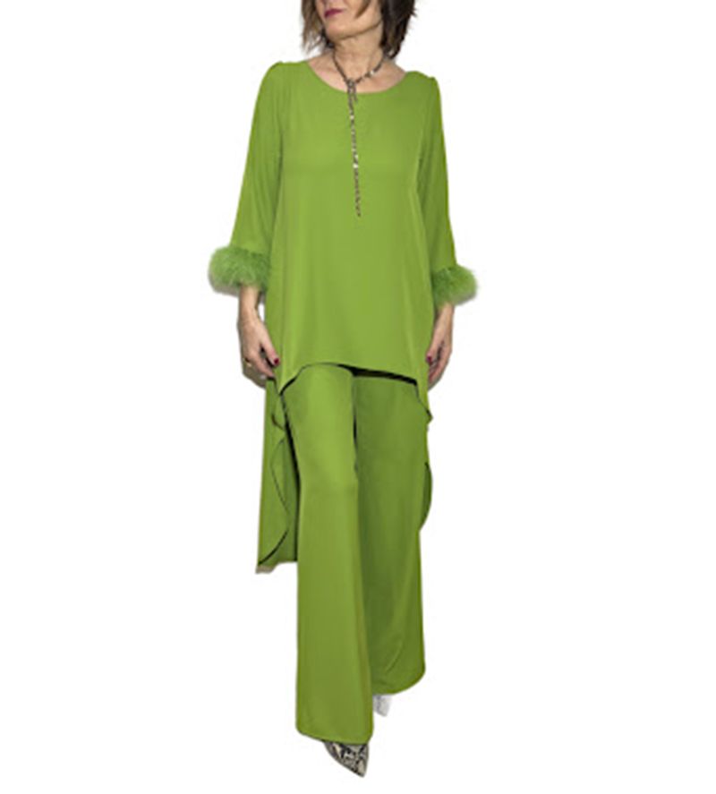 Conjunto Plumas Pistacho