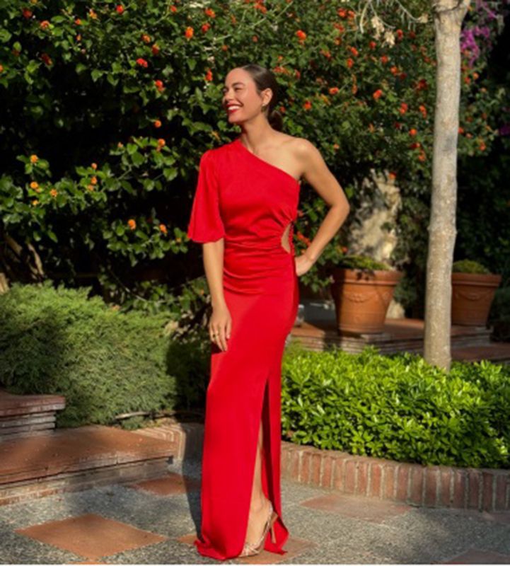 Vestido Asimétrico Raso
