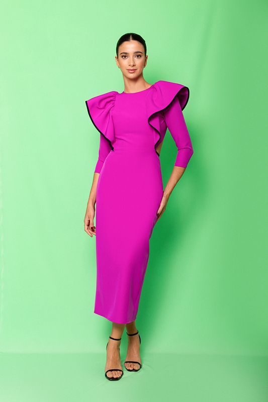 Vestido Doble "Cut Out" Buganvilla