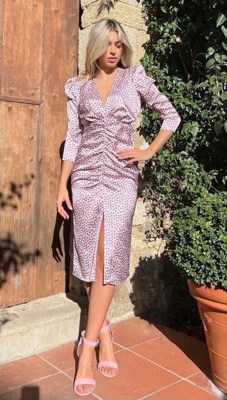 Vestido Lunares Frunce