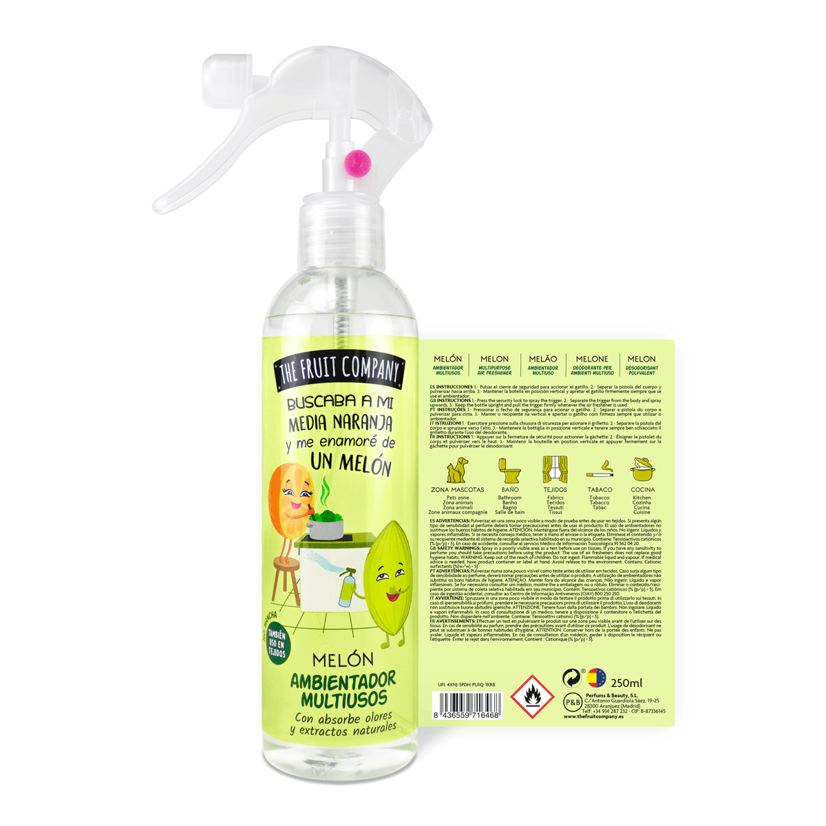 Spray Ambientador Multiusos Melón 250 ml - Imagen 2