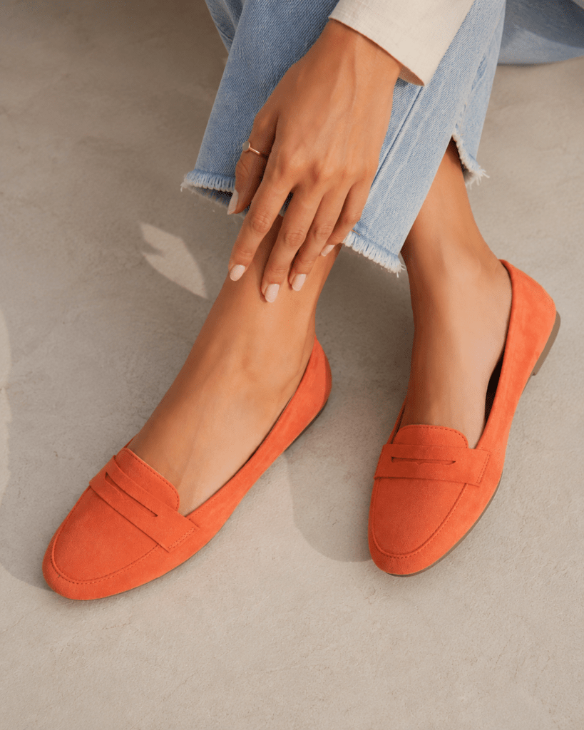 Mocasín Ante Naranja
