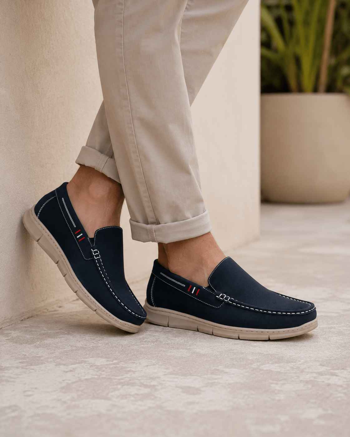 Mocasín Náutico Azul Marino