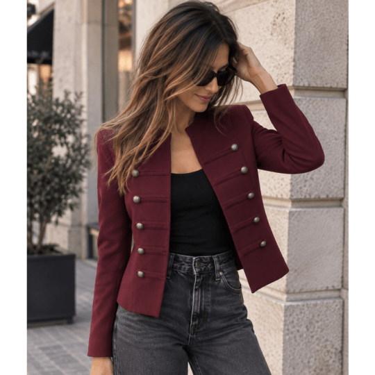 Chaqueta Napoleónica Burdeos
