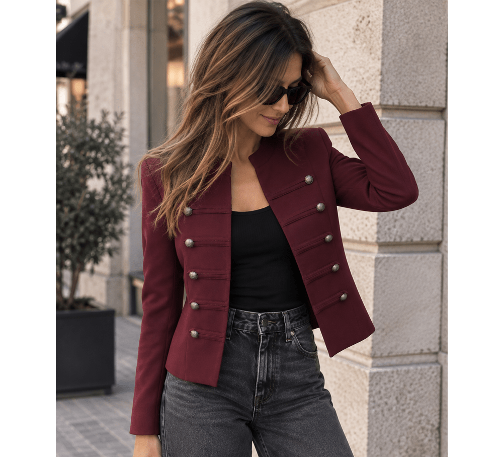 Chaqueta Napoleónica Burdeos